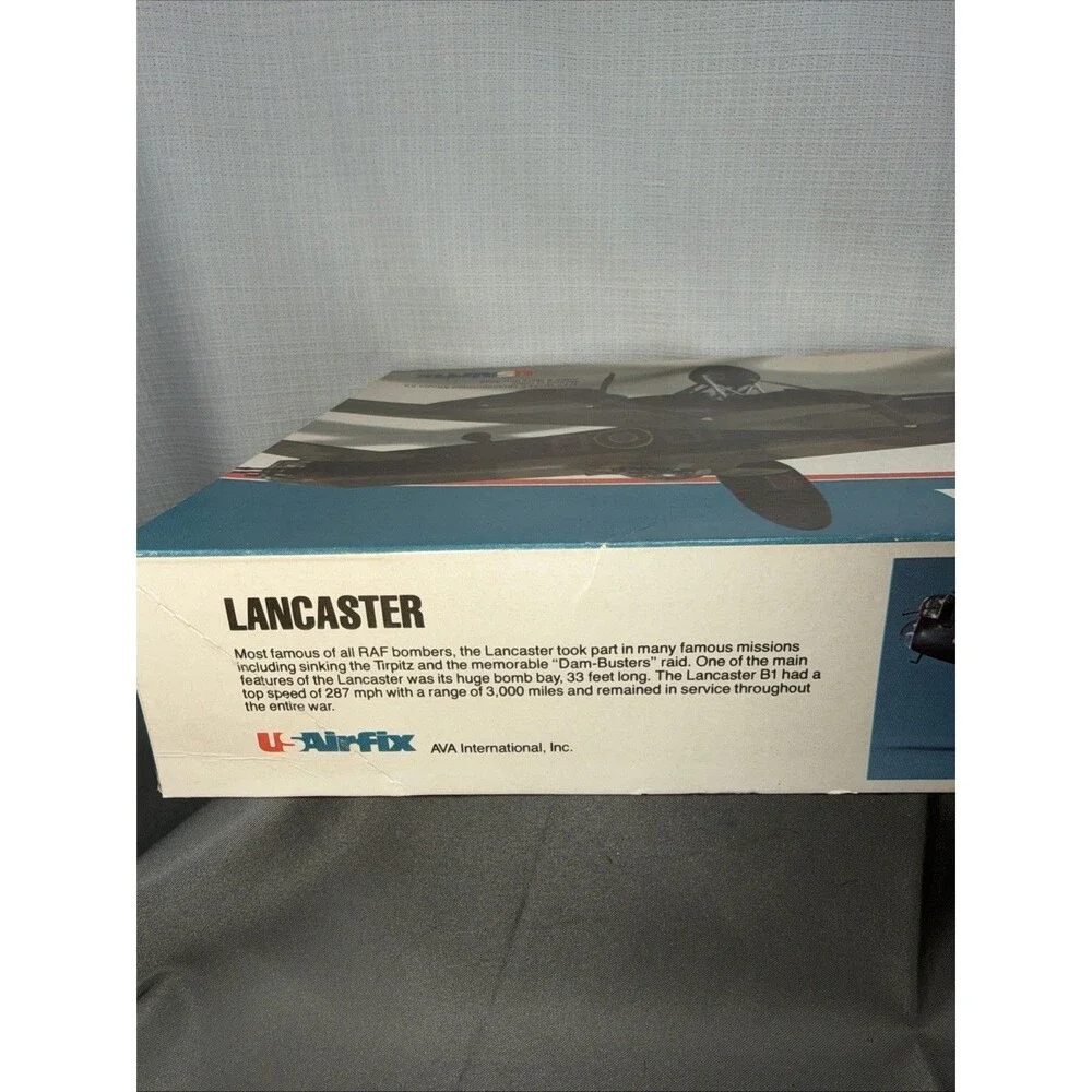 Vtg USAirfix Lancaster British Bomber Model Kit 1/72 Scale 100% Complete Unbuilt